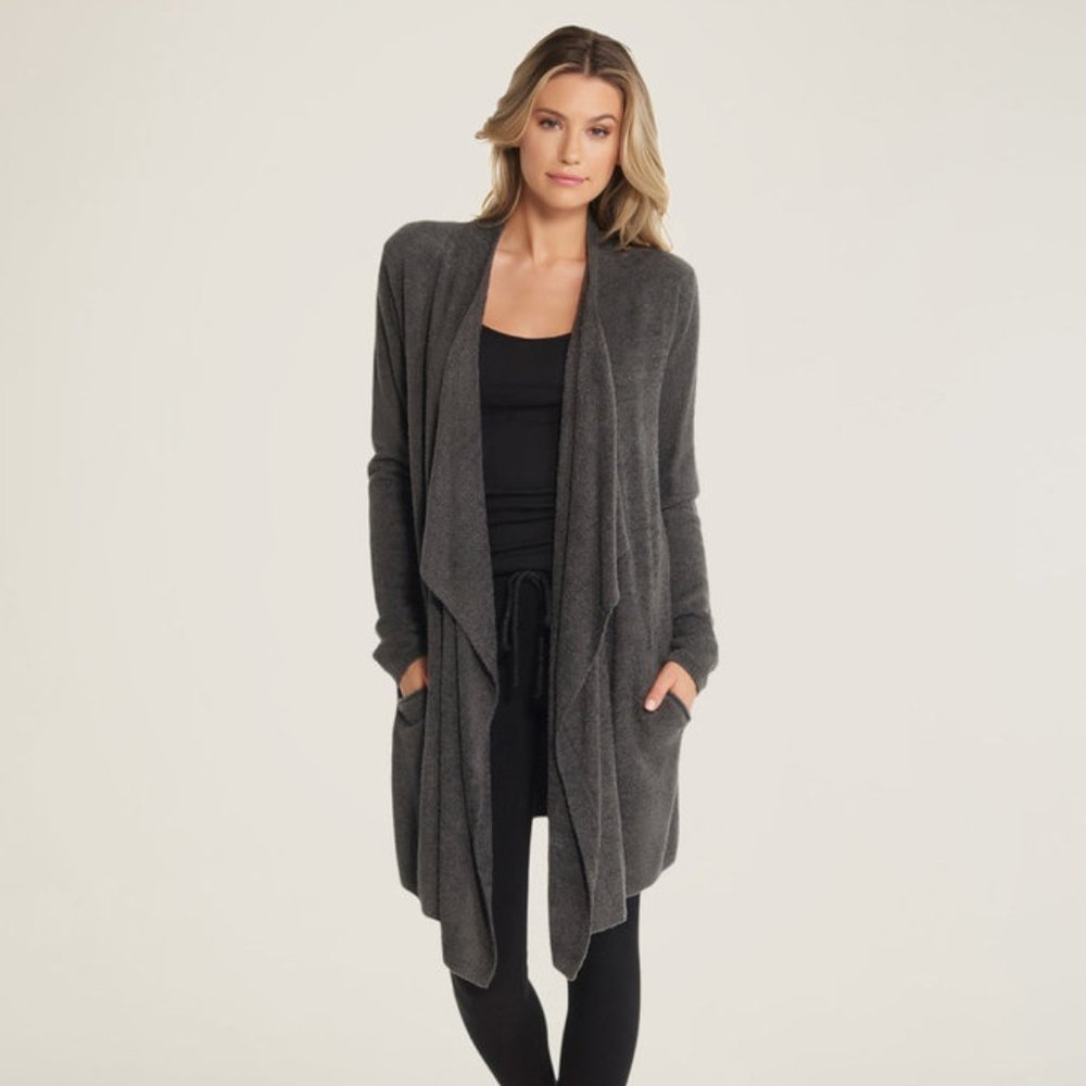 Barefoot Dreams Gray Cozy Chic Lite Island Wrap S/M Loungewear‎ Cozy Winter